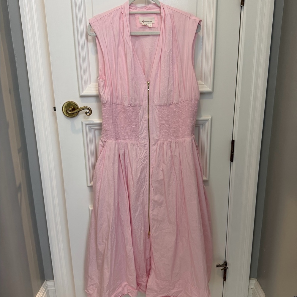 Anthropologie Light Pink Midi Dress
